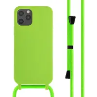 IMoshion Coque en silicone avec cordon Apple iPhone 12 (Pro) - Fluor Groen