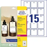 Avery Zweckform Zweckform Étiquettes, carton, 185 g/qm, 50 x 50 mm, blanc microperforation extra fine, recto-verso