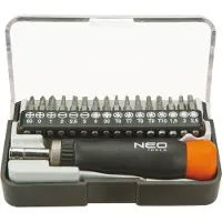 Neo Tools Embouts de vissage de précision avec poignée, set de 17 pcs.
