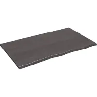 vidaXL Étagère murale marron foncé 100x60x2cm bois chêne massif traité
