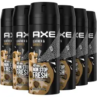 Axe Déodorant spray pour le corps - Cuir & Biscuits - 6 x 150 ml - Pack économique