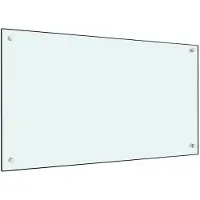 vidaXL Fond de cuisine blanc 90x50 cm verre trempé