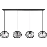 Expo Lampe suspendue en fil de fer Wire 2 4 lumières noir