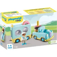 Playmobil 1.2.3 71325 1.2.3 : Camion donut fou avec fonction d'empilement et de tri
