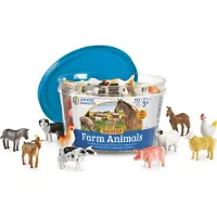 Learning Resources Ler0810 Farm Animal Counters, Set Of 60