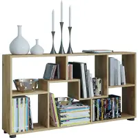 VCM Bois Sideboard Étagère Séparation De Pièce Étagère Sur Pied Décoration Rangement Commode Pintal Bois Sideboard Étagère Séparation De Pièce Étagère Sur Pied Décoration Rangement Commode Pintal