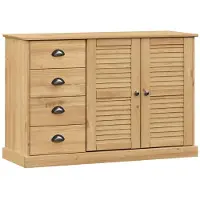 vidaXL Sideboard avec tiroirs VIGO 113x40x75 cm Pin massif