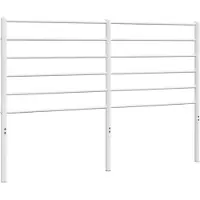 vidaXL Tête de lit de rechange en métal blanc 160 cm