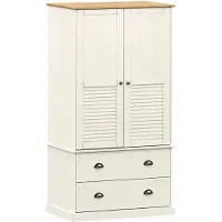 vidaXL Armoire VIGO blanc 90x55x170 cm pin massif