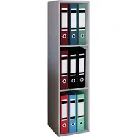 VCM Bureau en bois Étagère à dossiers Offas 3 cases (34 x 30 x 107 cm)