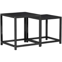 vidaXL Tables à thé 2 pcs MDF Noir