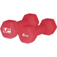 Ufe Hex Neoprene Coated Dumbbell 2 Units Rouge 4 kg
