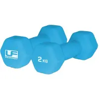 Ufe Hex Neoprene Coated Dumbbell 2 Units Bleu 2 kg
