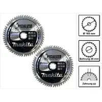 Makita CMSF16560E SPECIALIZED EFFICUT Lame de scie pour le bois 165 x 1,85 x 20mm - 60 dents - 2 pcs. (2x B-69864)