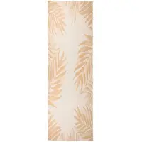 vidaXL Tapis à tissage plat d'extérieur 80x250 cm Motif de feuille