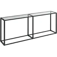 vidaXL Table console Transparent 200x35x75,5 cm Verre trempé