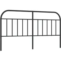 vidaXL Tête de lit de rechange en métal noir 160 cm