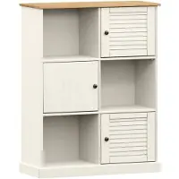 vidaXL Bibliothèque VIGO blanc 90x35x114,5 cm bois massif de pin