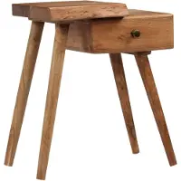 vidaXL Table de chevet Bois d'acacia massif 45 x 32 x 55 cm