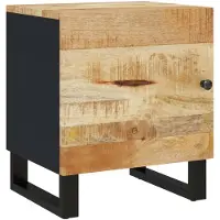 vidaXL Table de chevet 40x33x46 cm Bois de manguier solide