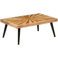 vidaXL Table basse en bois de manguier massif 90x55x36 cm