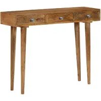 vidaXL Table console en bois de manguier massif 102 x 30 x 79 cm