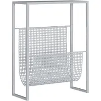 vidaXL Porte-revues argenté 35x15x45 cm en acier