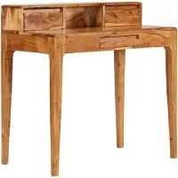 vidaXL Bureau avec tiroirs en bois massif 88 x 50 x 90 cm
