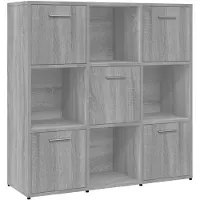 vidaXL Bibliothèque Sonoma gris 90x30x90 cm Bois d'ingénierie