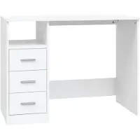 vidaXL Bureau avec tiroirs blanc 102x50x76 cm Bois composite