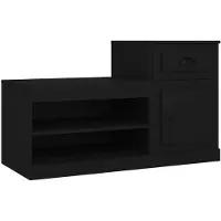 vidaXL Armoire à chaussures noir 100x42x60 cm bois d'ingénierie