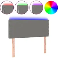 vidaXL Tête de lit LED gris foncé 80x5x78/88 cm Tissu