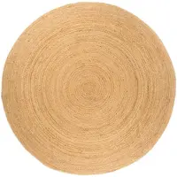 vidaXL Tapis Jute tressé 210 cm Rond