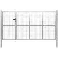 vidaXL Portillon Acier 350 x 150 cm Argenté