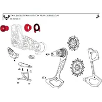 Sram Xxsl T-type Eagle Axs Stabilizer Assembly Argenté