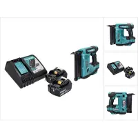 Makita DBN 500 RF Cloueur sans fil à tête refoulé 18 V 15-50 mm + 2x batterie 3,0 Ah + chargeur (Pistolet à clous)