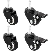 vidaXL Roues pour jardinière 4 pcs noir 8x3,5x8 cm fer