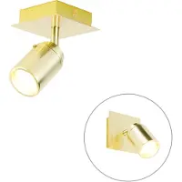 QAZQA Spot de salle de bain moderne en laiton carré IP44 - Ducha