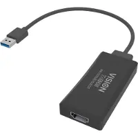 Vision Adaptateur vidéo externe - - HDMI vers USB 3.0 - Résolution 1920x1080 - Connecteurs plaqués nickel - Noir