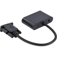Cablexpert A-VGA-HDMI-02 adaptateur de câble vidéo 0,15 m HDMI + VGA (D-Sub) VGA (D-Sub) Noir