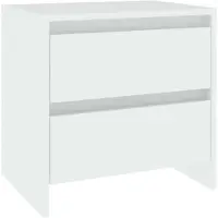 vidaXL Table de chevet blanc 45x34,5x44,5 cm bois d’ingénierie