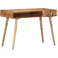 vidaXL Bureau 115x50x76 cm bois massif acacia
