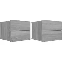 vidaXL Tables de chevet 2 pcs Sonoma gris 40x30x30cm Bois d'ingénierie