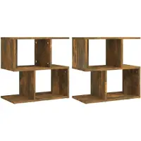 vidaXL Tables de chevet 2pcs Chêne fumé 50x30x51,5cm Bois d'ingénierie