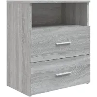 vidaXL Table de chevet Sonoma gris 50x32x60 cm