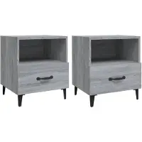 vidaXL Tables de chevet 2 pcs Sonoma gris Bois d'ingénierie