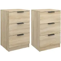 vidaXL Tables de chevet 2 pcs Chêne sonoma 40x36x65 cm
