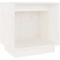 vidaXL Table de chevet Blanc 40x30x40 cm Bois de pin solide
