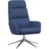 vidaXL Chaise de relaxation Bleu Tissu
