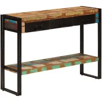 vidaXL Table console 110x30x76 cm Bois massif de récupération